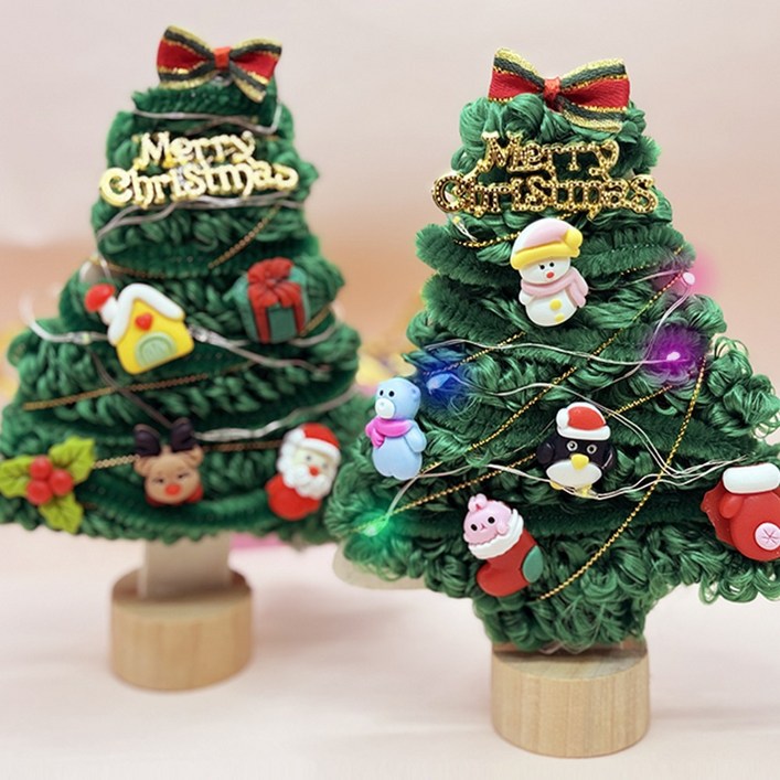 지니아이 크리스마스 LED 미니 트리 만들기 5세트 어린이집 유치원 방과후수업 꾸미기