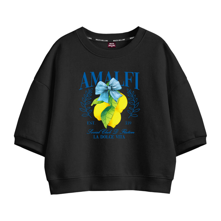 몰토벨리노 SF 레몬 오버핏 세미크롭 반팔 맨투맨 티셔츠