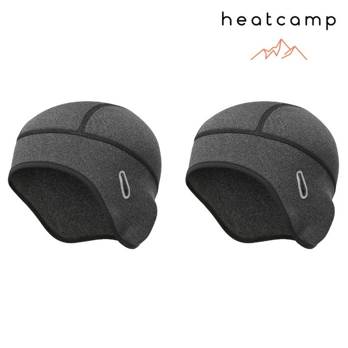 11 스포츠 비니 헬멧 속모자 스컬캡 쪽모자, 챠콜, 2개