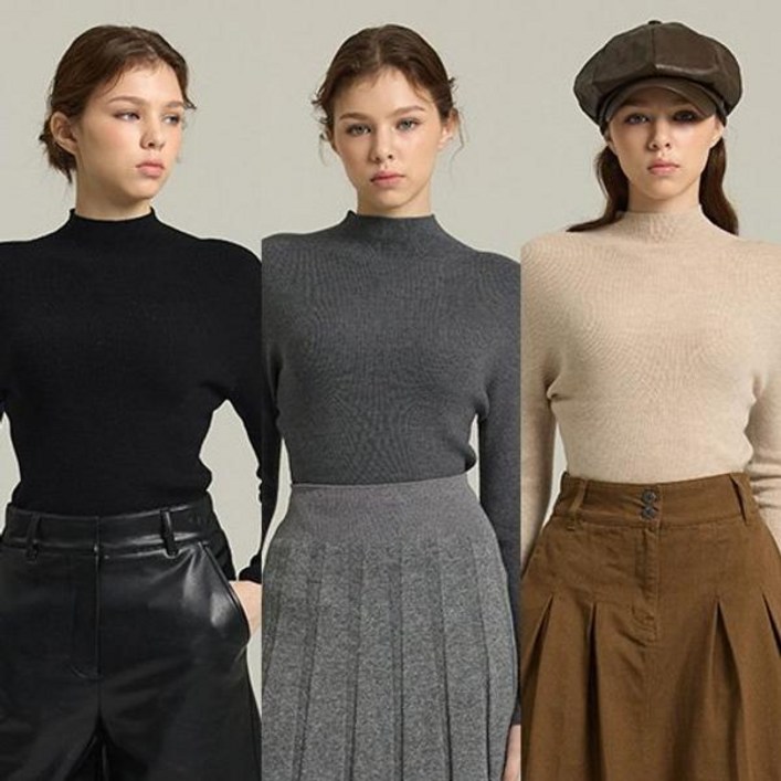 리베레츠 울캐시미어 블렌딩 홀가먼트 니트 3종