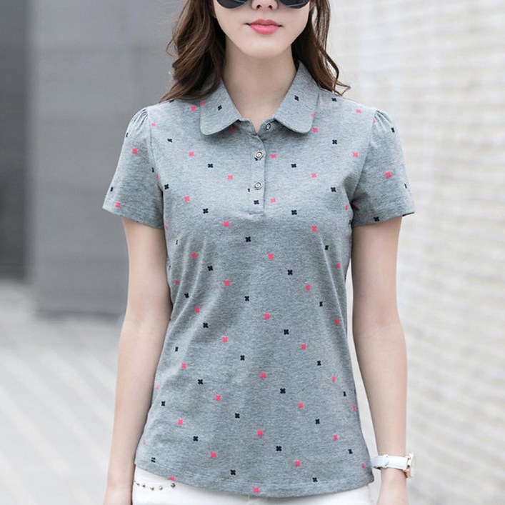 아이엠샵 BEIBAOBAO No-210 여성티셔츠 여자티셔츠 반팔티 기본티 쿨티셔츠 반소매 여성여름티 카라티셔츠 브이넥티 면 코튼 반팔티셔츠