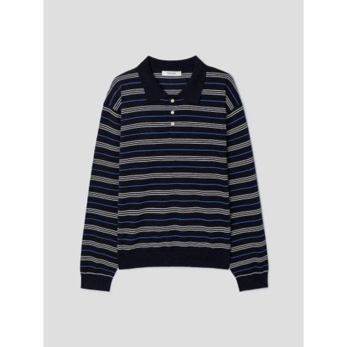 매장정품 에잇세컨즈 8SECONDS 포멀 스트라이프 칼라 니트 네이비 425951LY1R 457645