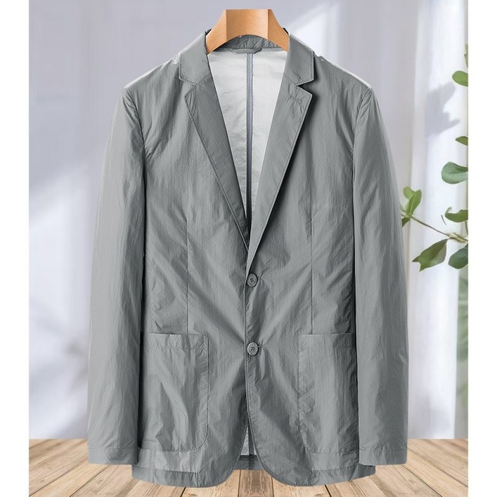 봄여름 남성 캐주얼 정장자켓 블레이져 아우터 카라넥 경량 싱글 재킷