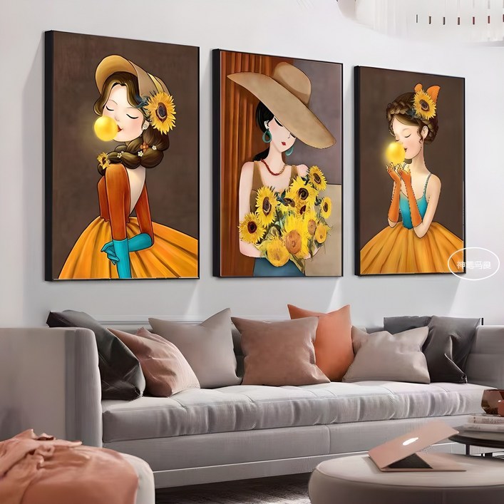 행운그림 다루미 행운이 들어오는 그림 사진 액자