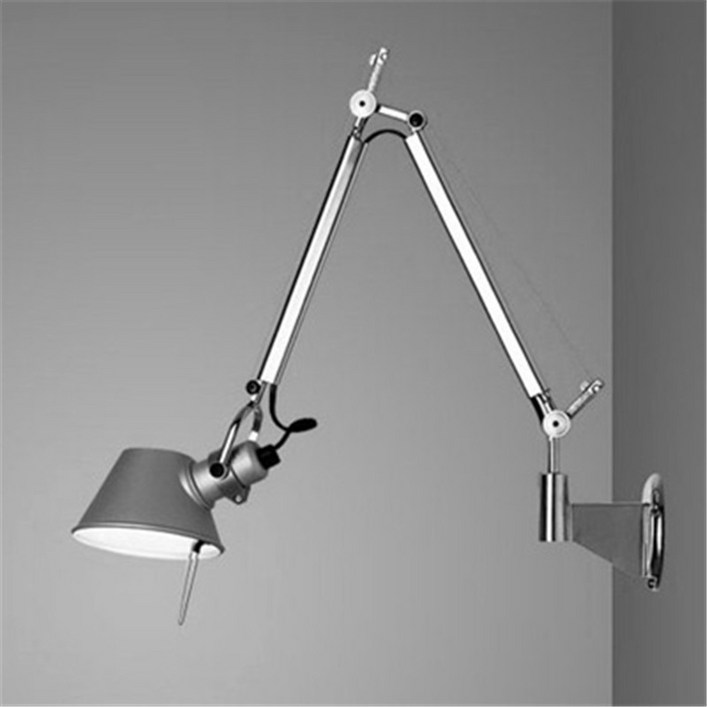 단스탠드 집게조명 클램프 책상 톨로메오 사무실 small 핀자 테이블램프, 대형 실버삼색 LED 전구