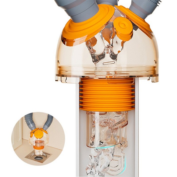 Tooliva 세탁기 배수구 냄새방지 누수방지 다기능 하수구트랩 세트