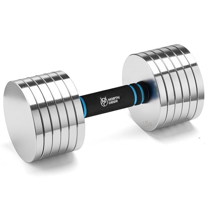 Northdeer 강철 무게조절 덤벨바벨 1520KG 중량조절 조립식 다용 홈트 휴대용 아령 세트, 1개, 15kg