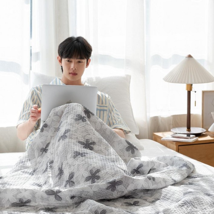 스칸디네이처 시어서커 여름 누비 이불 싱글사이즈150200, 블루