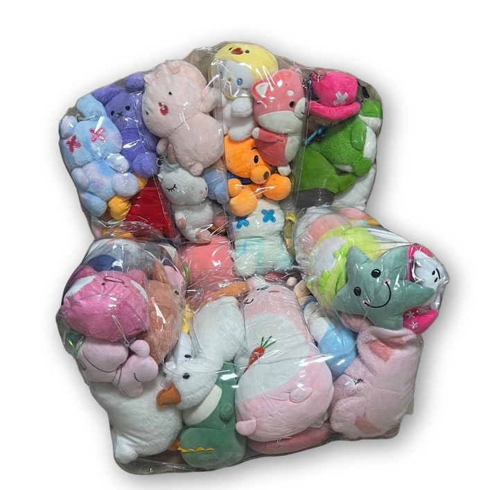 루캔필 투명 인형 보관 정리 소파 의자 정리함 보관함, 1개