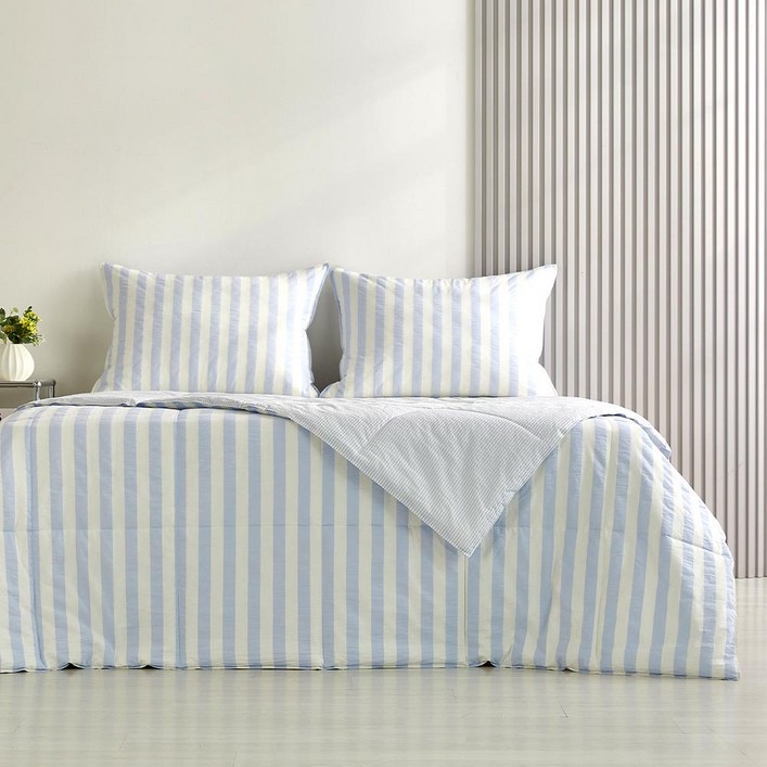 모던하우스 퓨어코튼 라이트 고밀도면 싱글 차렵이불 블루스트라이프CV0225071