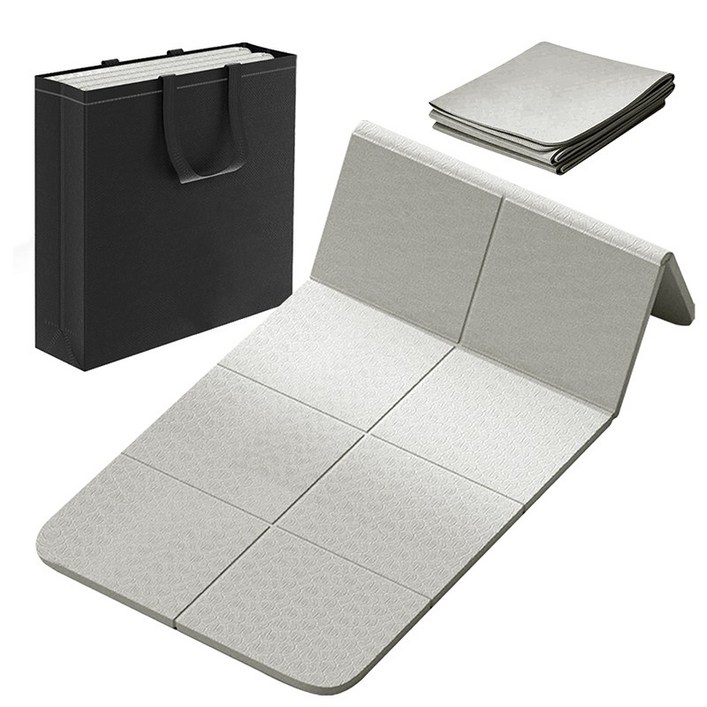 FONOW 요가매트 접이식 수납 고급 소재 소음방지파우치, 그레이, 1개