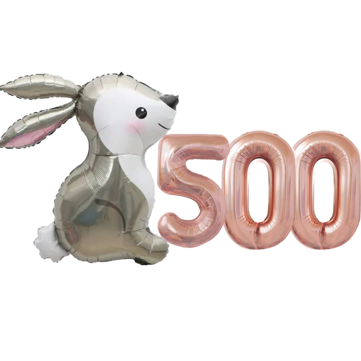 파파 파티 토끼 기념일 숫자 풍선 세트