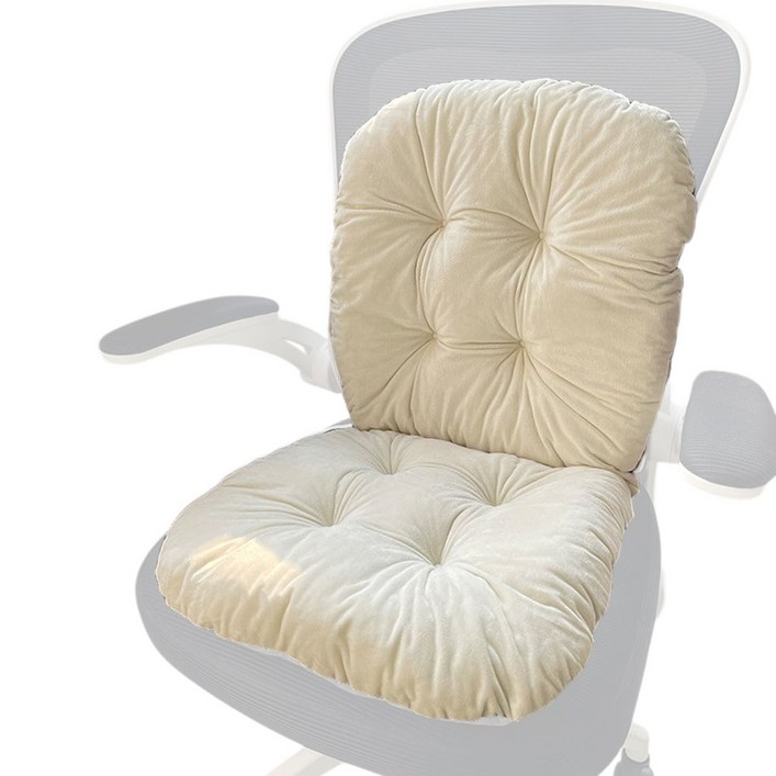 모더린 풀커버 푹신한 등받이 의자 방석 43cm, 2.화이트