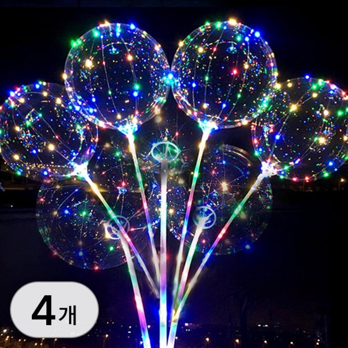 투데이리빙 LED 막대 풍선 만들기 세트 4개입 빛나는 엘이디 전구 벌룬 스틱 파티 이벤트 생일 홈파티 장식 인테리어 소품 투데이리빙 LED 막대 풍선 만들기 세트 4개입 빛나는 엘이디 전구 벌룬 스틱 파티 이벤트 생일 홈파티 장식 인테리어 소품
