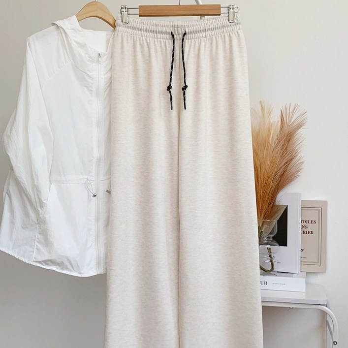 데일리 일자 니트 밴딩 팬츠