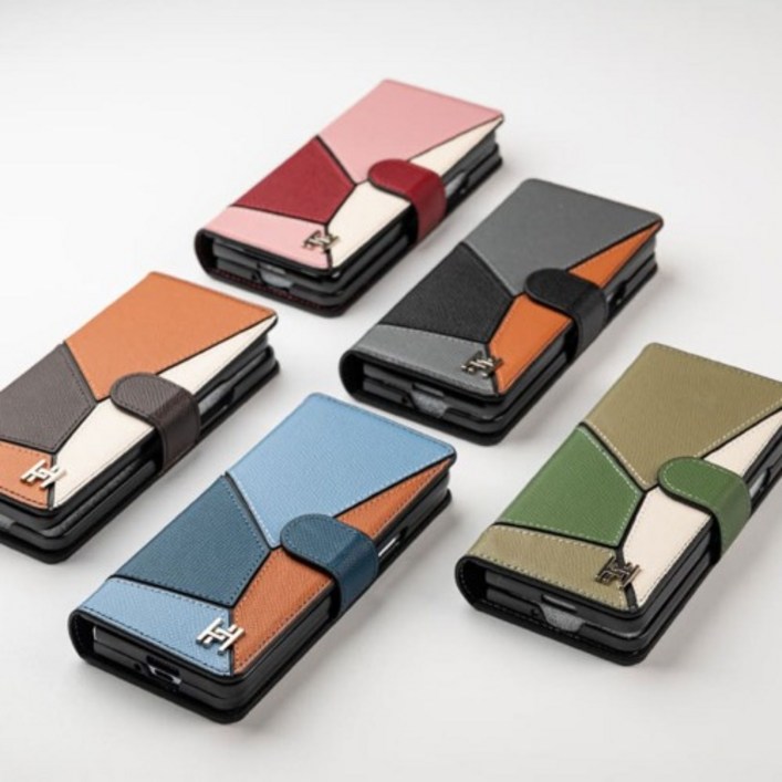 갤럭시Z폴드5 라피네 콤비 천연가죽 다이어리 케이스 5컬러 J2L 제트폴드