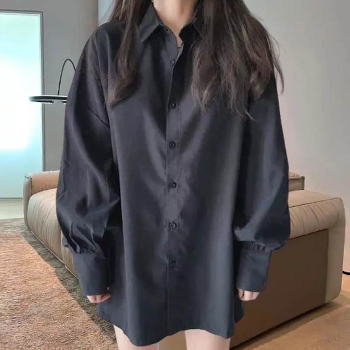 남친셔츠 링클프리 오버핏 셔츠 블라우스 남방