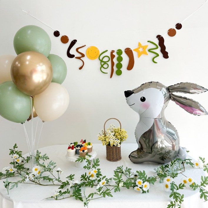 쏙쏙마켓 숲속 동물 친구들 생일파티, 1세트, 토끼 세트 - 쇼핑앤샵