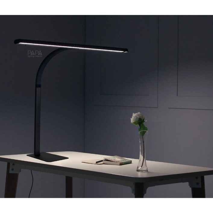 파파 LED 와이드스탠드 800B 책상 책상용 사무용 사무실 독서 공부 조명 스탠드, 블랙 800B(스탠드형)
