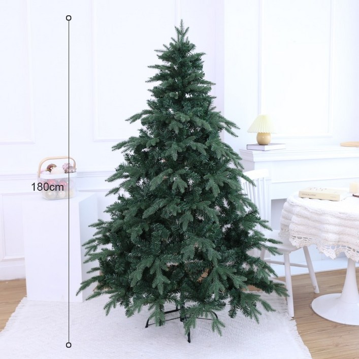 크리스마스트리 가정용 인테리어 크리스마스장식 대형 트리나무 120cm 150cm 180cm, PE+PVC 크리스마스 트리 180cm - 쇼핑앤샵