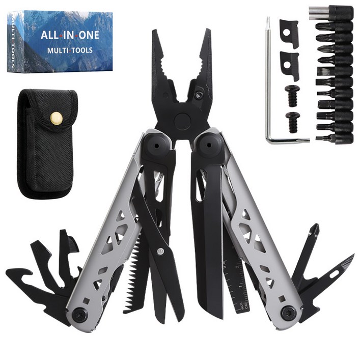 BLACK K7 19 in 1 접이식 만능 맥가이버칼 멀티툴 NiCr steel