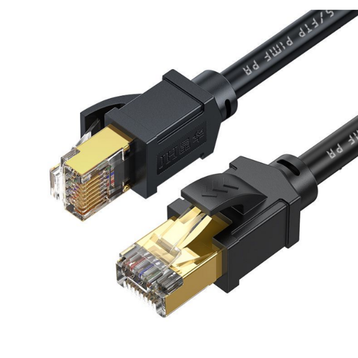 JHLINK CAT8 40Gbps 초고속 네트워크 케이블 신규 및 기존 모델이 무작위로 출고됩니다., 30m, 1개, 검정색