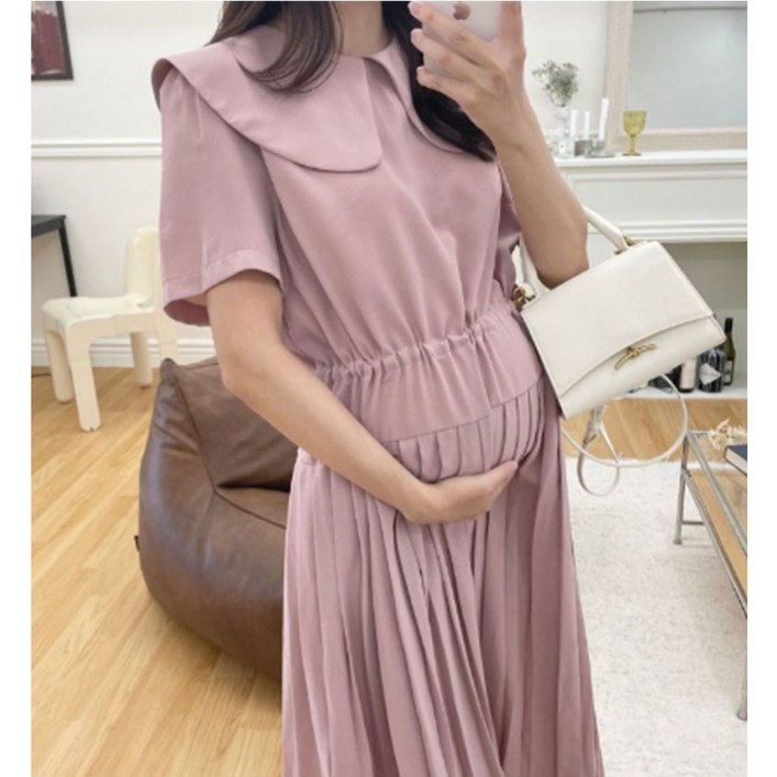 빅카라 원피스 만삭원피스 임부복 임산부원피스 임부핏가능