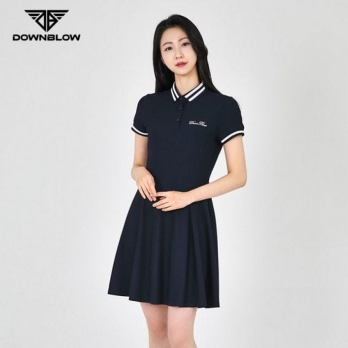 SS여자골프웨어카라반팔플레어원피스 다운블로우 DBSS