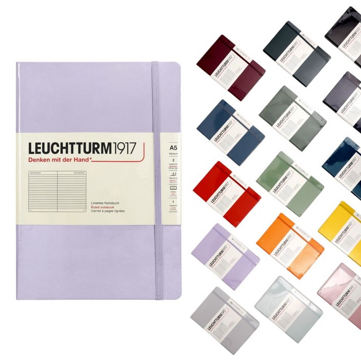 로이텀 하드커버 미디움 A5 유선 노트, 세이지