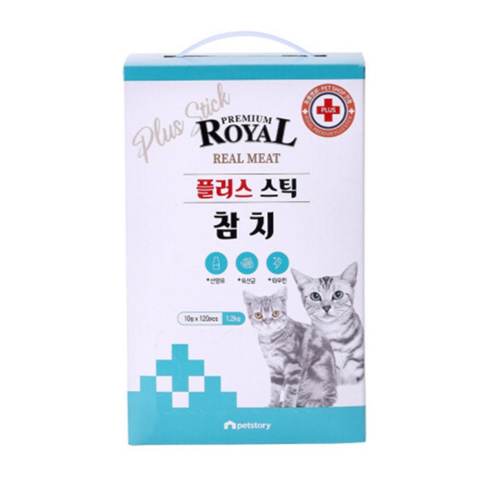 프리미엄 로얄 플러스 스틱 120p 6종 고양이간식 츄르, 1통, 10g