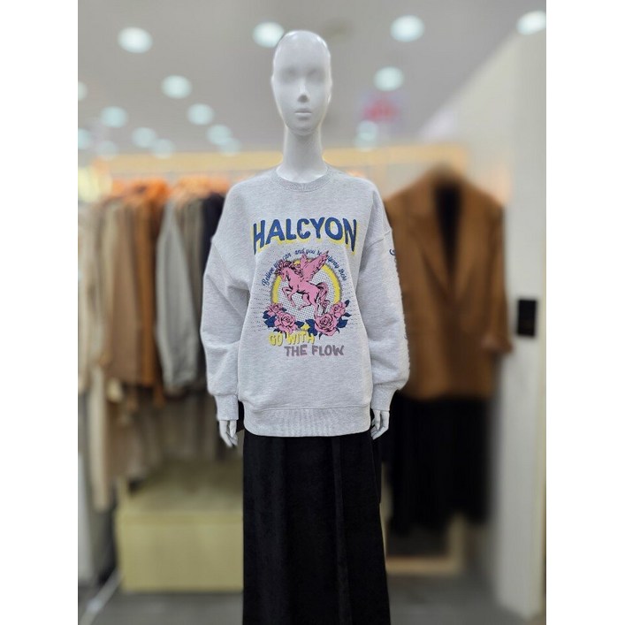 플라스틱아일랜드 유니콘 프린트 맨투맨 티셔츠 PQ4CL062DJ