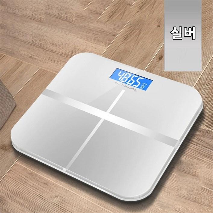 프라임타임 가정용 정확한 스마트 몸무게저울 디지털 LED 파스텔 체중계, 1개, 실버, 0M301