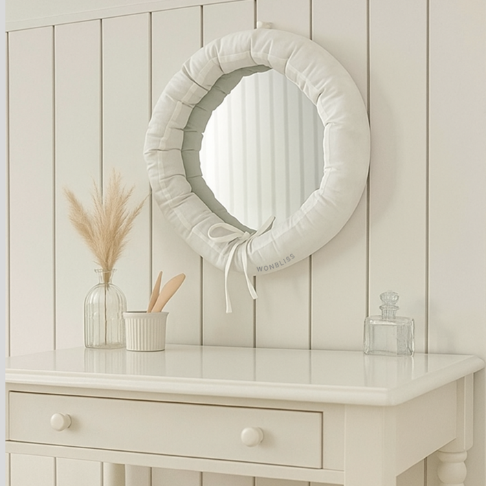 원블리스 인테리어 쿠션거울, 화이트