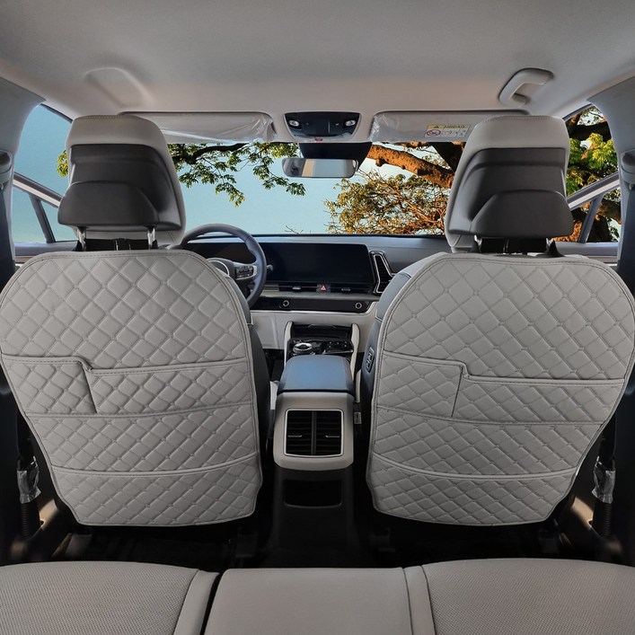 아이빌 11구성 차량시트보호용 킥매트 포켓형업그레이드 유아발차기방지 차량의자보호, 하바나브라운 풀커버1포켓형, 2개