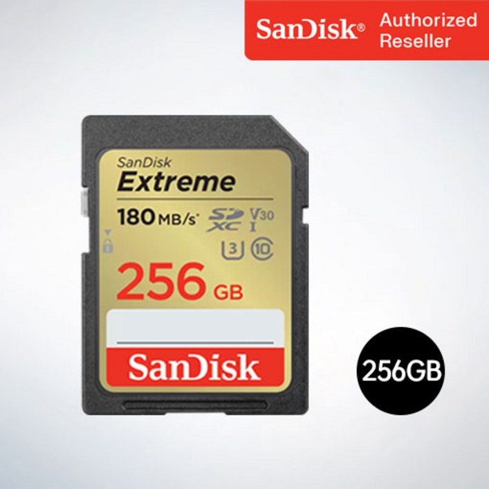 샌디스크sd카드256 샌디스크 SD메모리 SDXC Extreme 익스트림  SDXVV 256GB