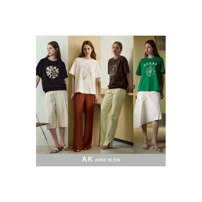 [AK 앤클라인] 25SS 아트웍 블루종 티블라우스 4종