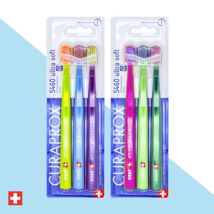 큐라덴 큐라프록스 CS5460 트리오팩 3입 2팩 부드러운 초극세모 잇몸칫솔