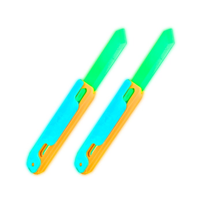 위트렌드 정품 토이나이프 3D 야광 LED 투명 세트 피젯 장난감 당근칼