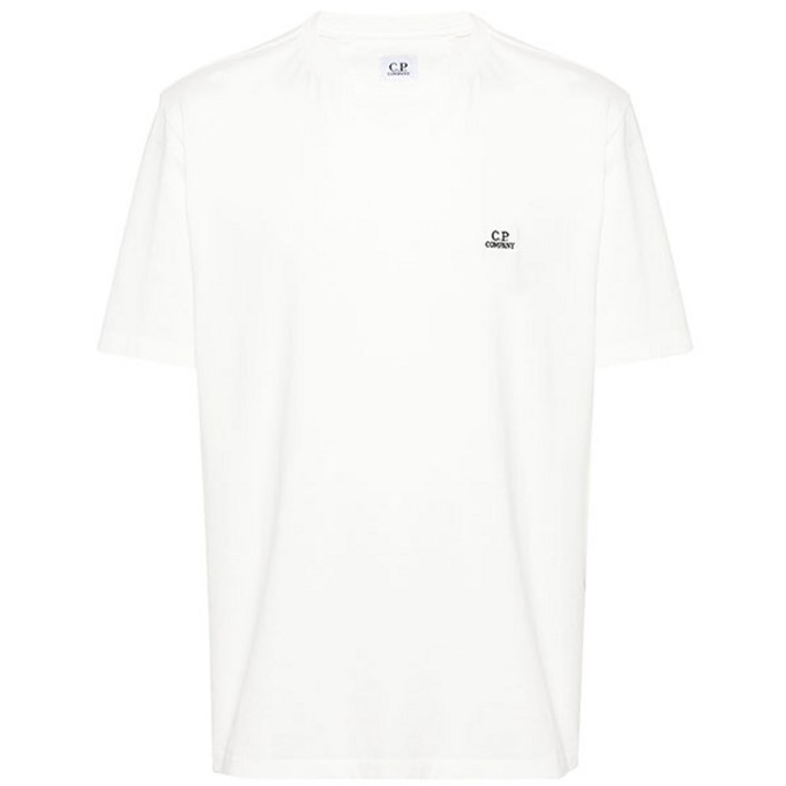 24SS CP컴퍼니 로고 패치 반팔티 16CMTS068A 화이트