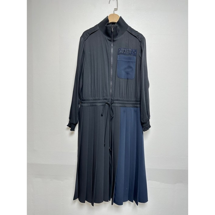 빈티지﻿ 럭키슈에뜨 블루종 배색원피스 M