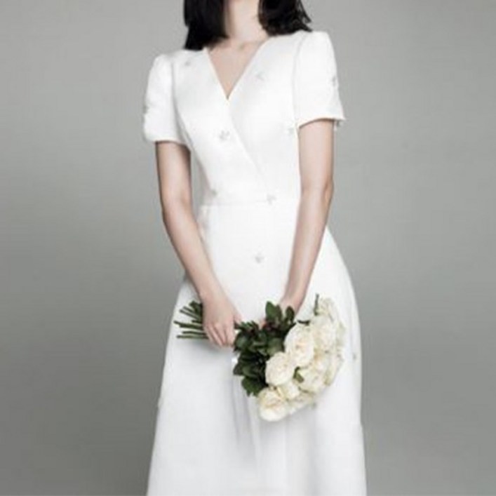송혜교 결혼식 셀프웨딩촬영 드레스 원피스 W016