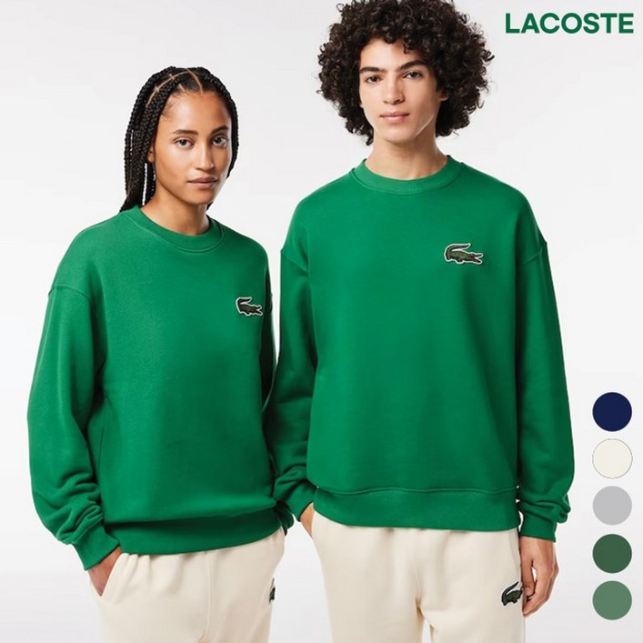 라코스테 LACOSTE  남여공용 빅크록 맨투맨 티셔츠