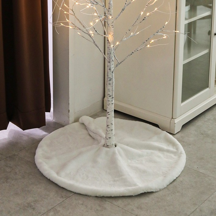 크리스마스 트리 스노우 스커트, 화이트, 78cm (트리 밑단 다리 커버)