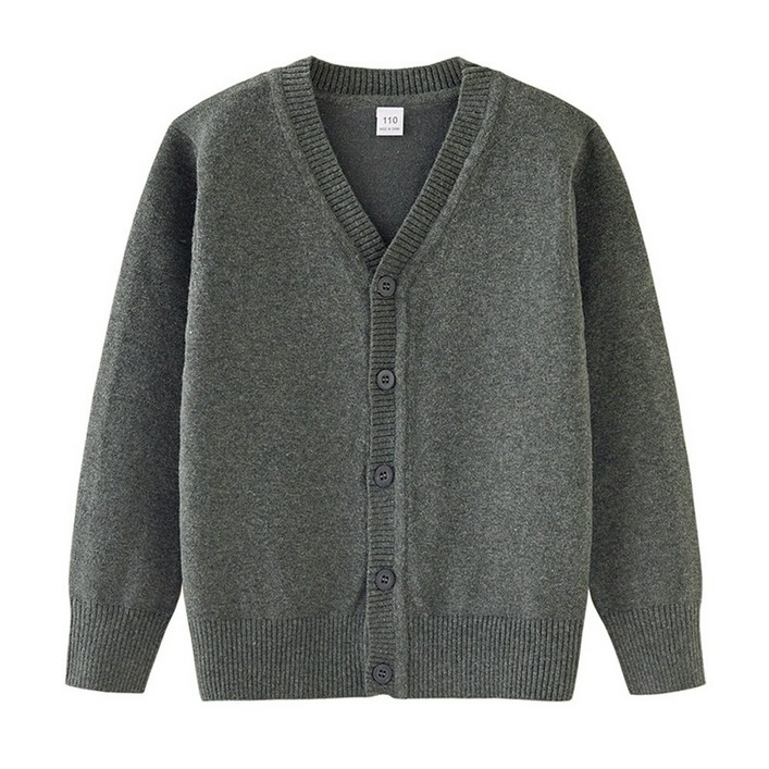 지디오 주니어 공용 브이넥 니트 가디건 교복 스타일 학생 가을 겨울 간절기 베이직 스웨터 아우터