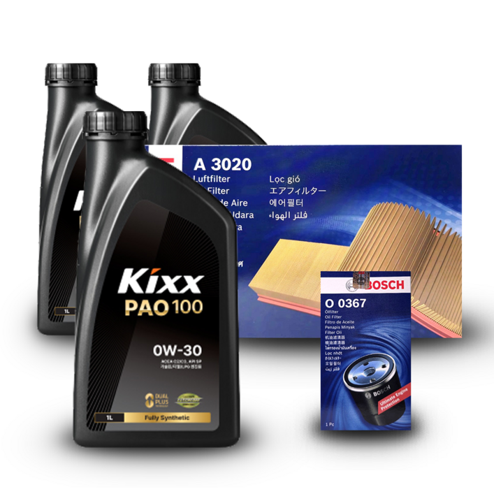 쏘렌토 (MQ4) 2.5터보 가솔린 엔진오일세트 킥스 파오100 0W30 (PAO100) (구) 파오1