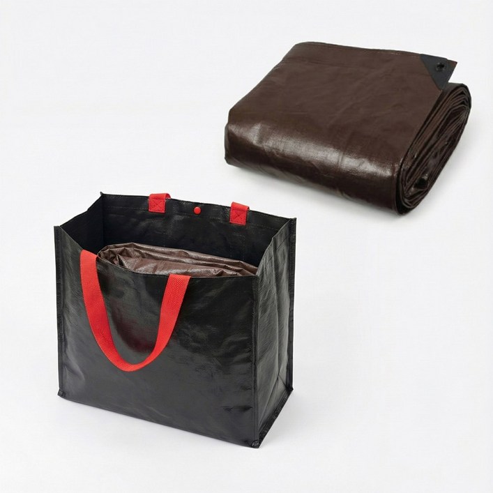 코스트코 다용도 방수포 1개 타포린 가방 포함, 브라운