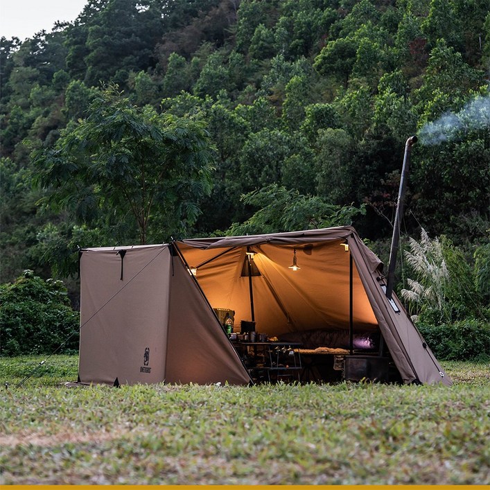 원티그리스 불뱃 캠핑 방풍 타프, 브라운 (CP_1010)