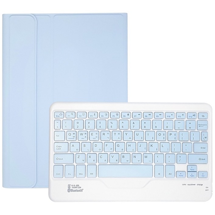 아이패드 9세대 8세대 7세대 10.2인치 호환 콤비 블루투스 키보드 케이스, 소다, 1개
