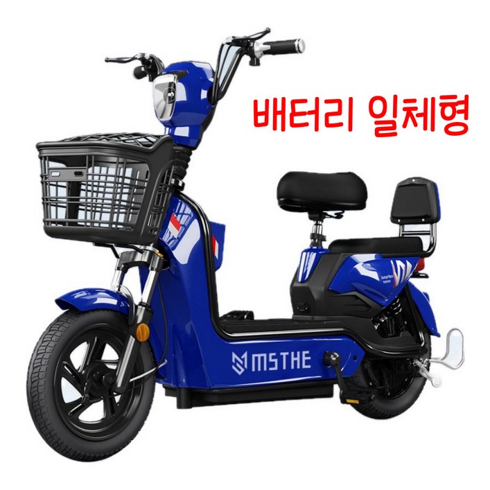 MSTHE 전동 스쿠터 전기 자전거 자토바이 성인용 출퇴근 강아지 고양이 배달용