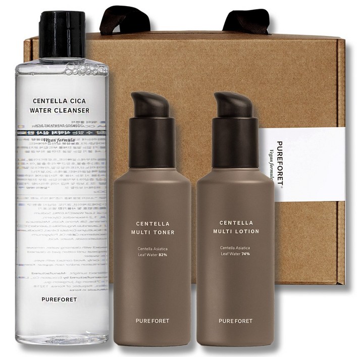 퓨어포레 센텔라 스킨 로션 워터클렌저 3종세트 여드름 트러블 진정 기초 화장품 세트